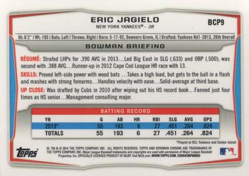 2014 Bowman - Chrome Prospects #BCP9 Eric Jagielo Back