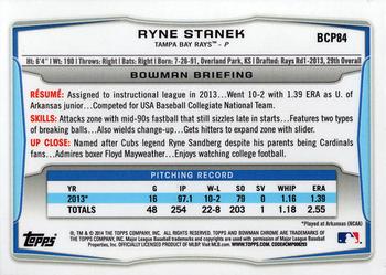 2014 Bowman - Chrome Prospects #BCP84 Ryne Stanek Back