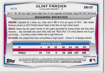 2014 Bowman - Oversized Silver Ice #OAI-CF Clint Frazier Back