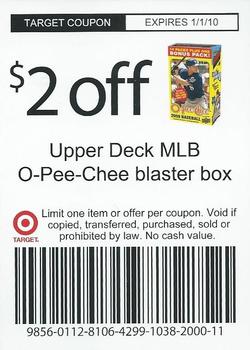 2009 O-Pee-Chee #NNO Target Coupon Front