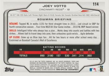 2014 Bowman - Hometown #114 Joey Votto Back