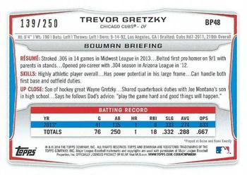 2014 Bowman - Prospects Orange #BP48 Trevor Gretzky Back