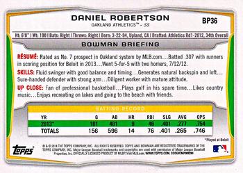 2014 Bowman - Prospects Hometown #BP36 Daniel Robertson Back
