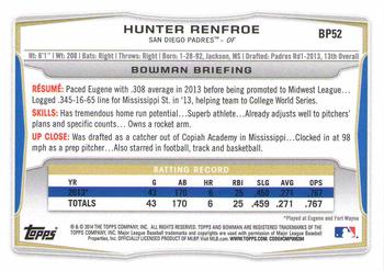 2014 Bowman - Prospects Hometown #BP52 Hunter Renfroe Back