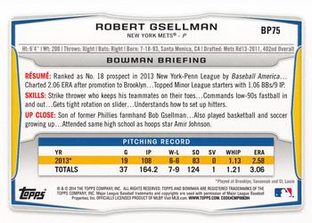 2014 Bowman - Prospects Hometown #BP75 Robert Gsellman Back