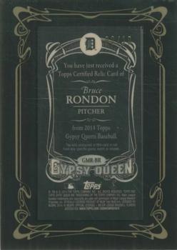 2014 Topps Gypsy Queen - Mini Relics Black #GMR-BR Bruce Rondon Back