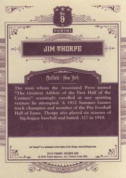 2014 Panini Golden Age #9 Jim Thorpe Back
