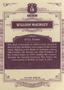 2014 Panini Golden Age #18 William McKinley Back