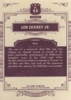 2014 Panini Golden Age #44 Lon Chaney Jr. Back