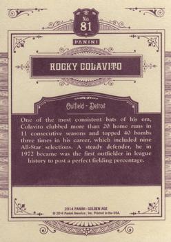 2014 Panini Golden Age #81 Rocky Colavito Back