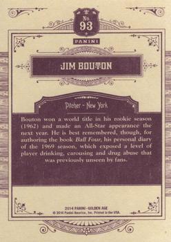 2014 Panini Golden Age #93 Jim Bouton Back