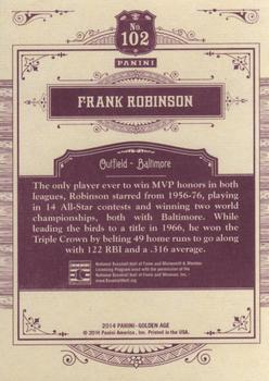 2014 Panini Golden Age #102 Frank Robinson Back