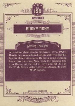 2014 Panini Golden Age #129 Bucky Dent Back