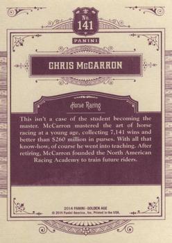 2014 Panini Golden Age #141 Chris McCarron Back