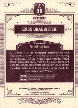2014 Panini Golden Age #55 Enos Slaughter Back