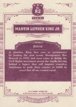 2014 Panini Golden Age #82 Martin Luther King Jr. Back