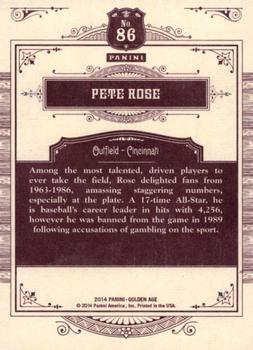 2014 Panini Golden Age #86 Pete Rose Back