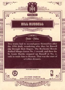 2014 Panini Golden Age #101 Bill Russell Back