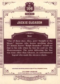 2014 Panini Golden Age #106 Jackie Gleason Back