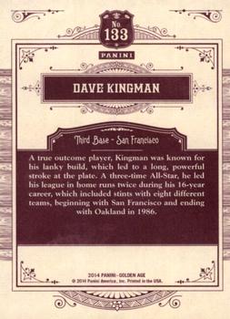 2014 Panini Golden Age #133 Dave Kingman Back