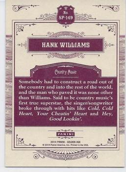 2014 Panini Golden Age #SP-149 Hank Williams Back