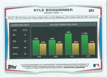 2014 Bowman Draft #DP2 Kyle Schwarber Back