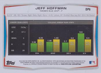 2014 Bowman Draft #DP6 Jeff Hoffman Back