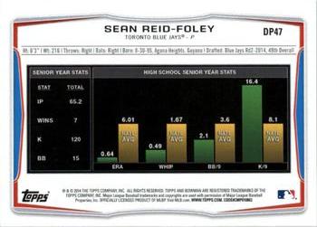 2014 Bowman Draft #DP47 Sean Reid-Foley Back