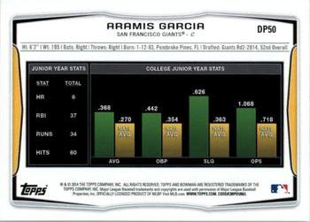 2014 Bowman Draft #DP50 Aramis Garcia Back