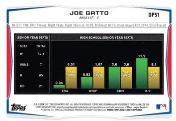 2014 Bowman Draft #DP51 Joe Gatto Back