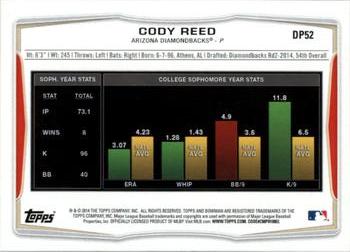 2014 Bowman Draft #DP52 Cody Reed Back