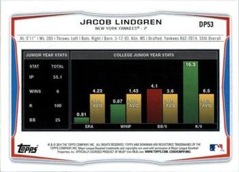 2014 Bowman Draft #DP53 Jacob Lindgren Back