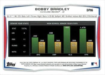 2014 Bowman Draft #DP86 Bobby Bradley Back