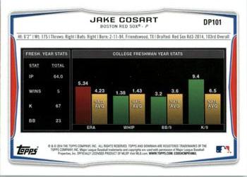 2014 Bowman Draft #DP101 Jake Cosart Back