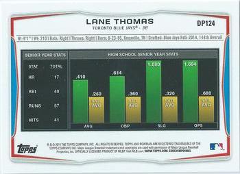2014 Bowman Draft #DP124 Lane Thomas Back