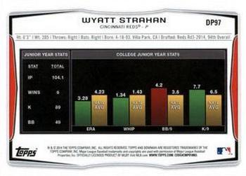 2014 Bowman Draft #DP97 Wyatt Strahan Back