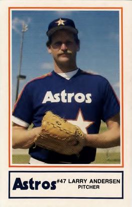 1987 Deer Park Hospital Houston Astros #1 Larry Andersen Front