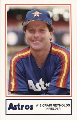 1987 Deer Park Hospital Houston Astros #10 Craig Reynolds Front