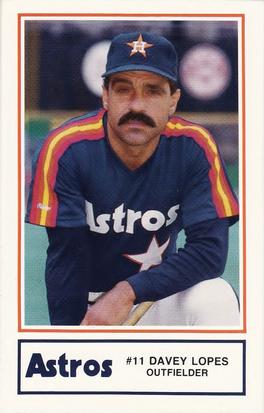 1987 Deer Park Hospital Houston Astros #8 Davey Lopes Front