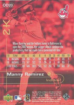 2000 Topps / Fleer / Upper Deck / Pacific Opening Day 2K #OD20 Manny Ramirez Back