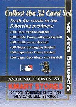 2000 Topps / Fleer / Upper Deck / Pacific Opening Day 2K #NNO Checklist Back