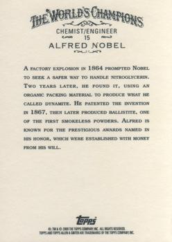 2009 Topps Allen & Ginter #15 Alfred Nobel Back