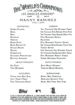 2009 Topps Allen & Ginter #17 Manny Ramirez Back