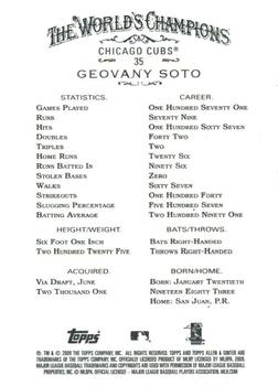 2009 Topps Allen & Ginter #35 Geovany Soto Back
