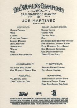 2009 Topps Allen & Ginter #80 Joe Martinez Back