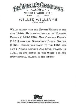 2009 Topps Allen & Ginter #81 Willie Williams Back