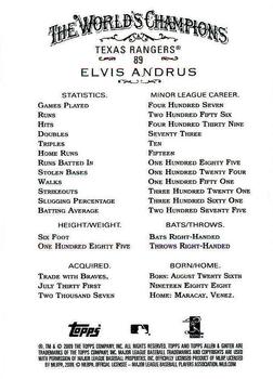 2009 Topps Allen & Ginter #89 Elvis Andrus Back