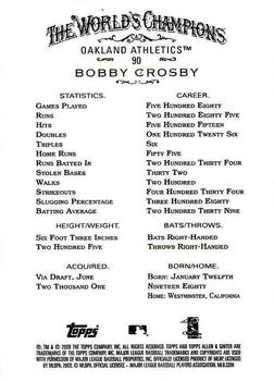 2009 Topps Allen & Ginter #90 Bobby Crosby Back