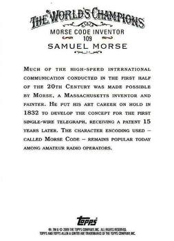 2009 Topps Allen & Ginter #109 Samuel Morse Back