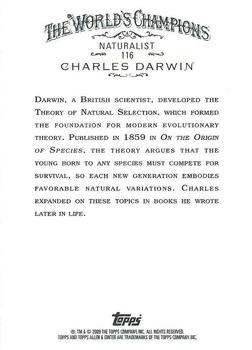 2009 Topps Allen & Ginter #116 Charles Darwin Back
